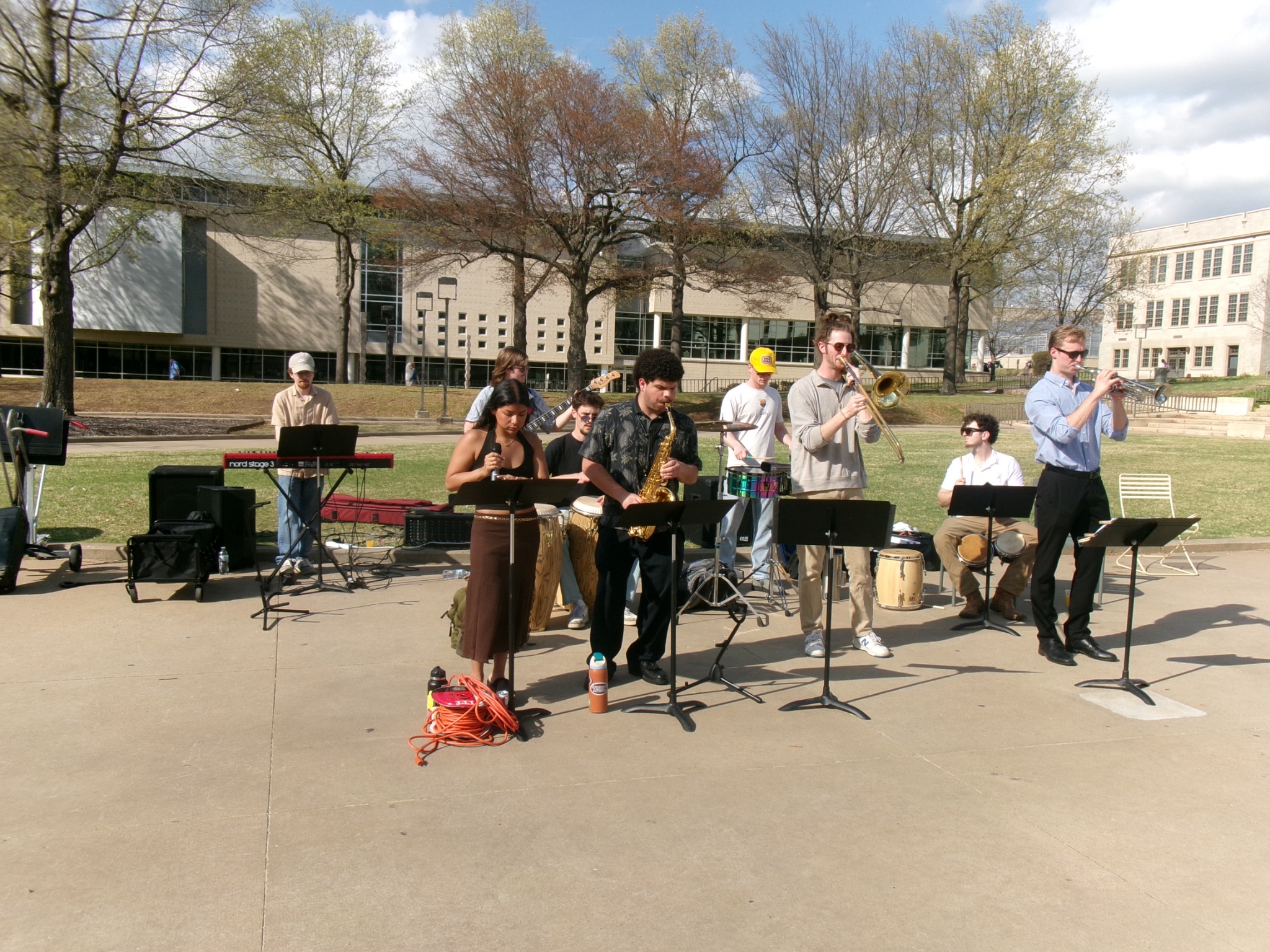 Orquesta Afinke performing on the University of Arkansas campus